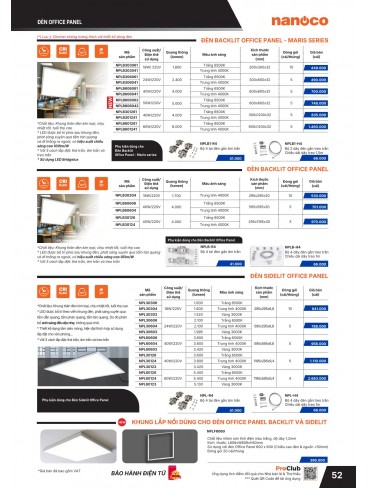 CATALOGUE THIẾT BỊ ĐIỆN PANASONIC & NANOCO T07.2026