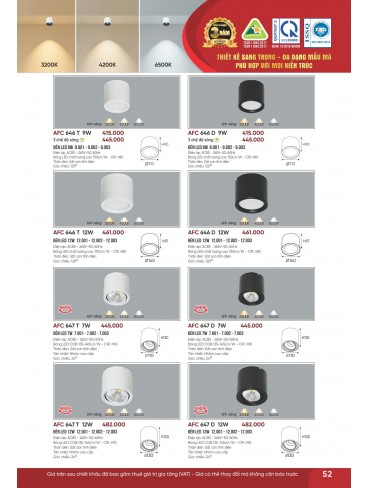 CATALOGUE ĐÈN ANFACO THÁNG 07.2026