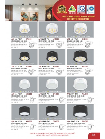CATALOGUE ĐÈN ANFACO THÁNG 05.2026