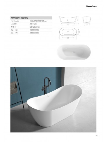 CATALOGUE BỒN TẮM MOWOEN 2026