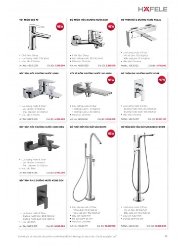 CATALOGUE THIẾT BỊ BẾP HAFELE 2026