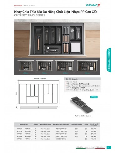 CATALOGUE THIẾT BỊ PHỤ KIỆN BẾP GRANDX 2026