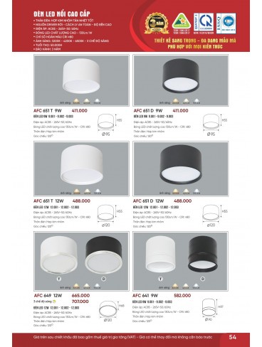 CATALOGUE ĐÈN ANFACO THÁNG 07.2026