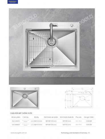 CATALOGUE THIẾT BỊ BẾP EUROGOLD 2026