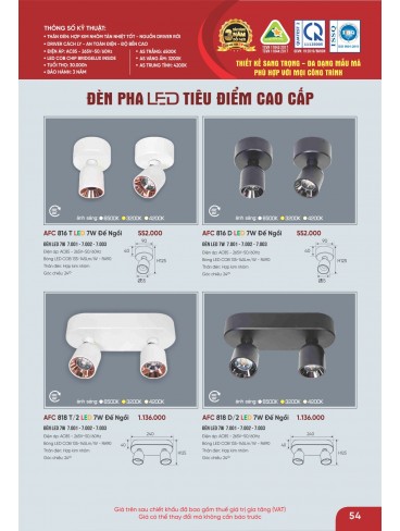 CATALOGUE ĐÈN ANFACO THÁNG 09.2025