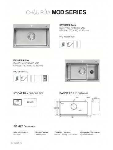 CATALOGUE CHẬU RỬA CHÉN KLUGER 2026