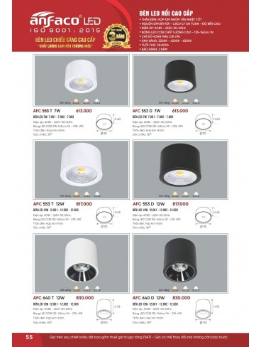 CATALOGUE ĐÈN ANFACO THÁNG 07.2026