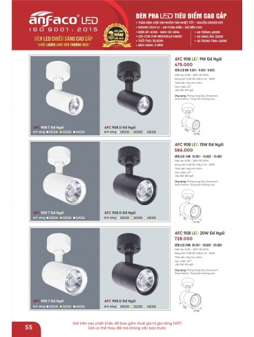 CATALOGUE ĐÈN ANFACO THÁNG 09.2025