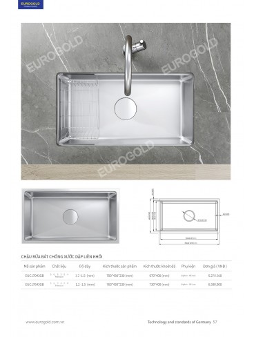 CATALOGUE THIẾT BỊ BẾP EUROGOLD 2026