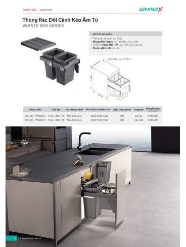 CATALOGUE THIẾT BỊ PHỤ KIỆN BẾP GRANDX 2026