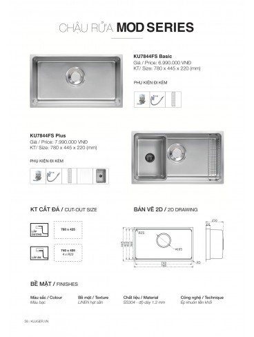 CATALOGUE CHẬU RỬA CHÉN KLUGER 2026