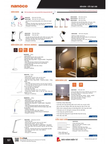 CATALOGUE THIẾT BỊ ĐIỆN PANASONIC - NANOCO THÁNG 01.2026