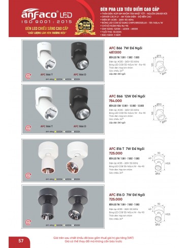 CATALOGUE ĐÈN ANFACO THÁNG 05.2026