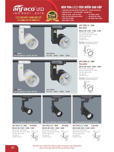 CATALOGUE ĐÈN ANFACO THÁNG 09.2025