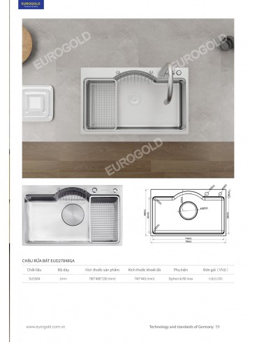 CATALOGUE THIẾT BỊ BẾP EUROGOLD 2026