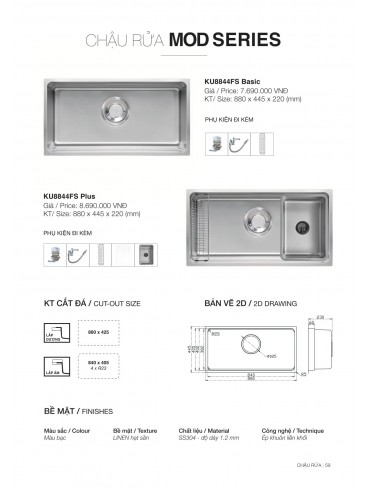 CATALOGUE CHẬU RỬA CHÉN KLUGER 2026