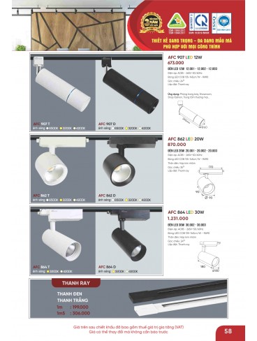 CATALOGUE ĐÈN ANFACO THÁNG 09.2025