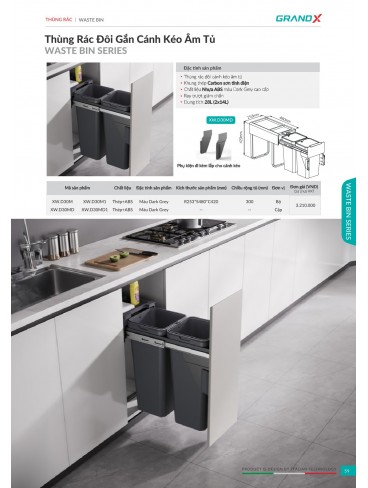 CATALOGUE THIẾT BỊ PHỤ KIỆN BẾP GRANDX 2026