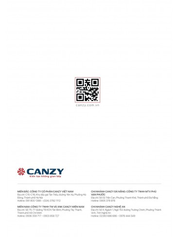 CATALOGUE THIẾT BỊ BẾP CANZY 2026