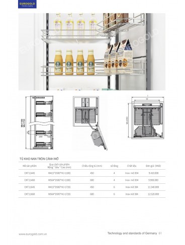 CATALOGUE PHỤ KIỆN BẾP EUROGOLD 2026