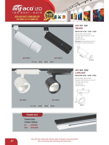 CATALOGUE ĐÈN ANFACO THÁNG 05.2026