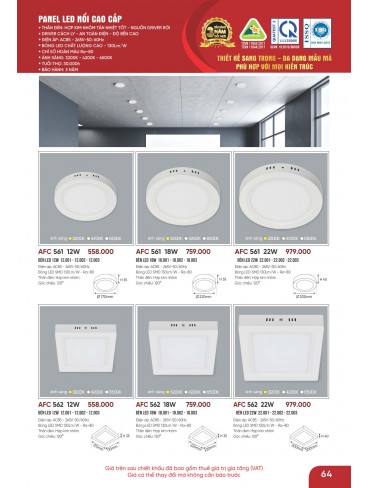 CATALOGUE ĐÈN ANFACO THÁNG 05.2026