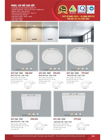 CATALOGUE ĐÈN ANFACO THÁNG 07.2026