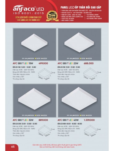 CATALOGUE ĐÈN ANFACO THÁNG 09.2025