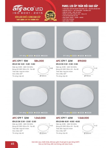 CATALOGUE ĐÈN ANFACO THÁNG 05.2026