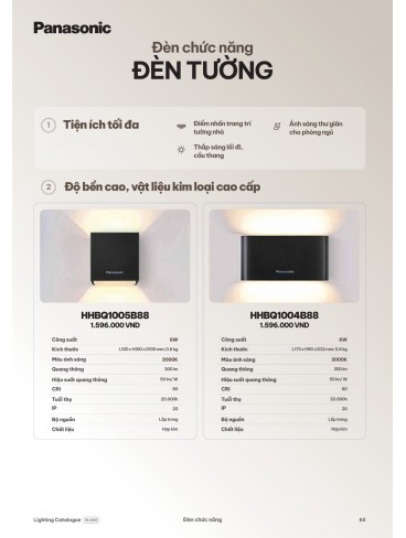 CATALOGUE ĐÈN PANASONIC THÁNG 06 - 2026