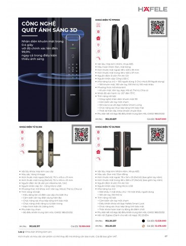 CATALOGUE THIẾT BỊ BẾP HAFELE 2026