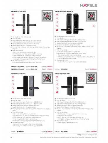 CATALOGUE THIẾT BỊ BẾP HAFELE 2026