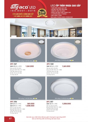 CATALOGUE ĐÈN ANFACO THÁNG 09.2025