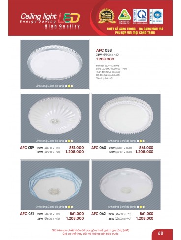 CATALOGUE ĐÈN ANFACO THÁNG 09.2025