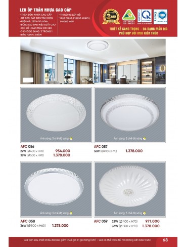 CATALOGUE ĐÈN ANFACO THÁNG 07.2026