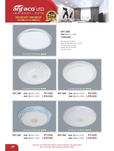 CATALOGUE ĐÈN ANFACO THÁNG 05.2026