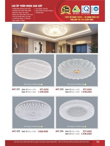 CATALOGUE ĐÈN ANFACO THÁNG 07.2026