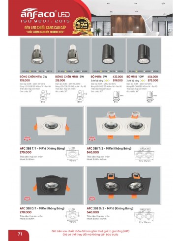 CATALOGUE ĐÈN ANFACO THÁNG 05.2026