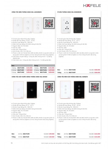 CATALOGUE THIẾT BỊ BẾP HAFELE 2026