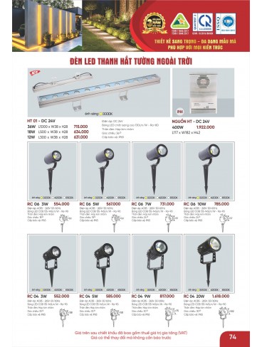 CATALOGUE ĐÈN ANFACO THÁNG 02.2026