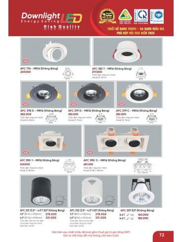 CATALOGUE ĐÈN ANFACO THÁNG 05.2026