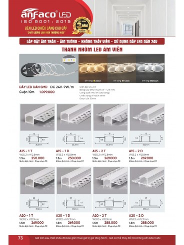 CATALOGUE ĐÈN ANFACO THÁNG 07.2026