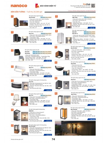 CATALOGUE THIẾT BỊ ĐIỆN PANASONIC & NANOCO T10.2026