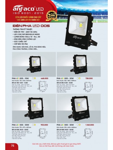 CATALOGUE ĐÈN ANFACO THÁNG 09.2025
