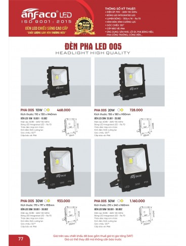 CATALOGUE ĐÈN ANFACO THÁNG 02.2026