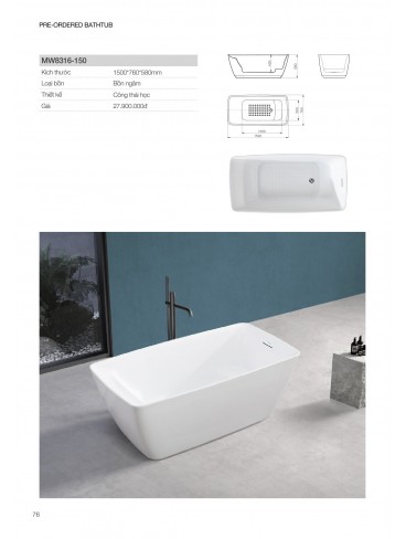 CATALOGUE BỒN TẮM MOWOEN 2026