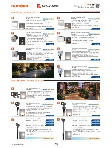 CATALOGUE THIẾT BỊ ĐIỆN PANASONIC & NANOCO T10.2026