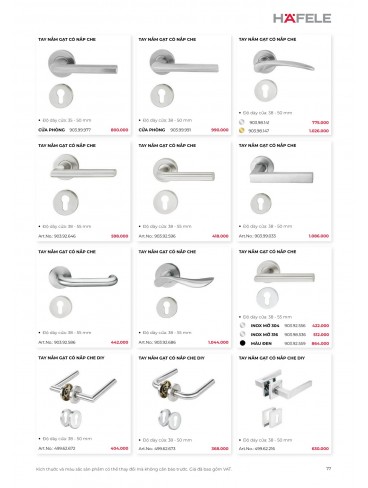 CATALOGUE THIẾT BỊ BẾP HAFELE 2026