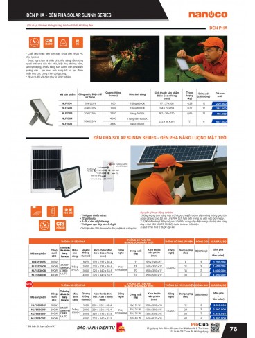 CATALOGUE THIẾT BỊ ĐIỆN PANASONIC & NANOCO T01.2026