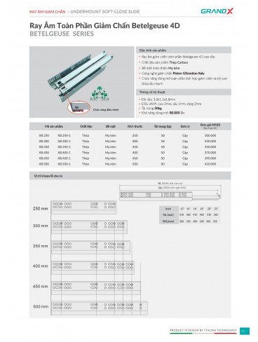 CATALOGUE THIẾT BỊ PHỤ KIỆN BẾP GRANDX 2026